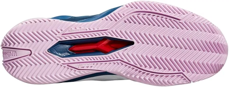 Кроссовки теннисные Wilson Rush Pro 4.5 Clay, White Ensign Blue Pirouette — фото 3
