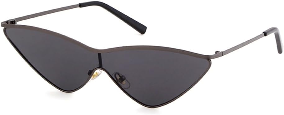 

Винтажные маленькие солнцезащитные очки «кошачий глаз» в форме треугольника, ретро, ​​металлическая оправа, цельные солнцезащитные очки для женщин, черные, UV400 VFDHN, C7