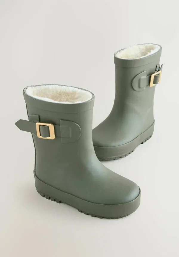 Резиновые сапоги Regular fit buckle wellies Next, зеленый — фото 2
