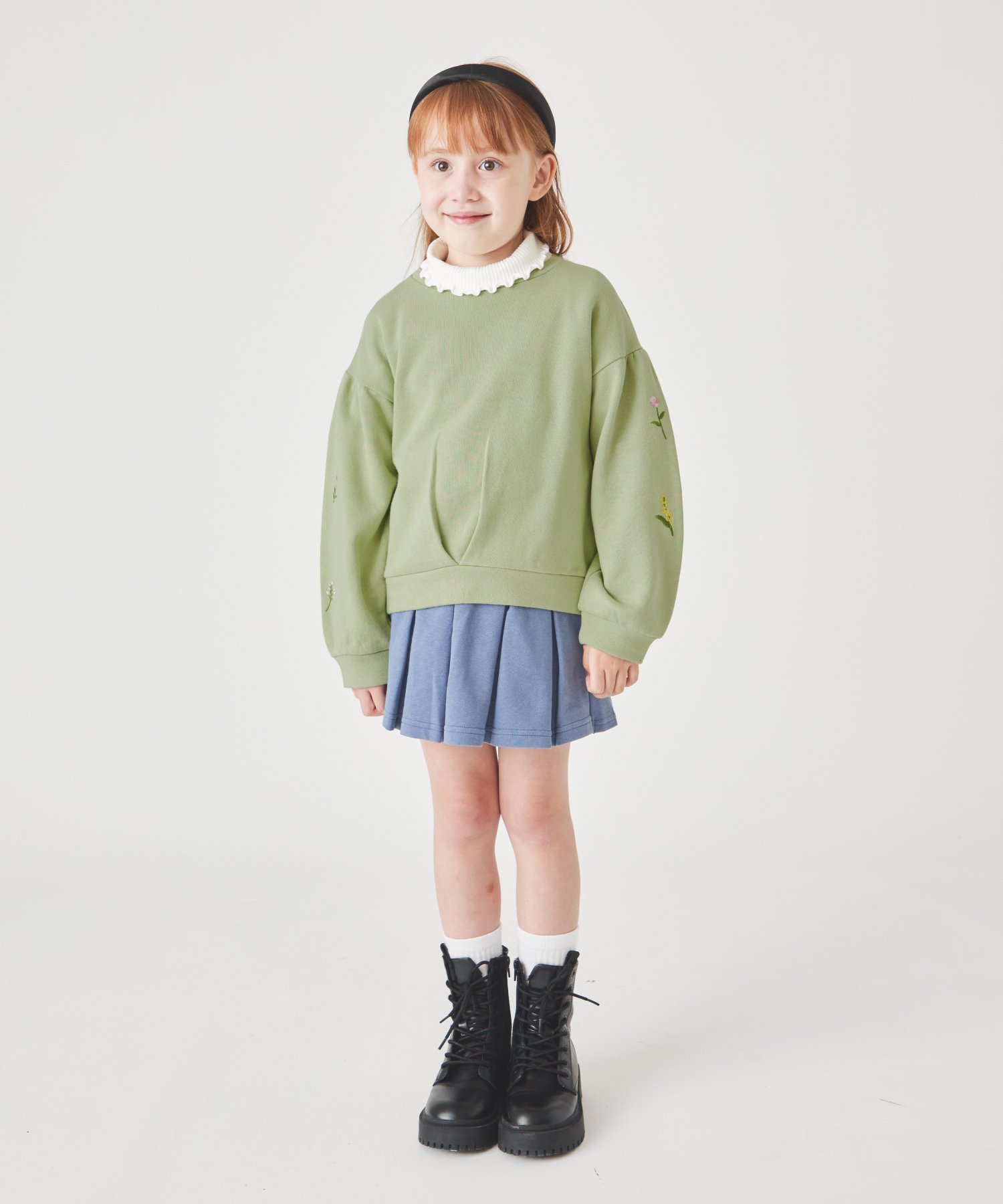 Толстовка с вышитыми рукавами Ever Closet, Grass Green