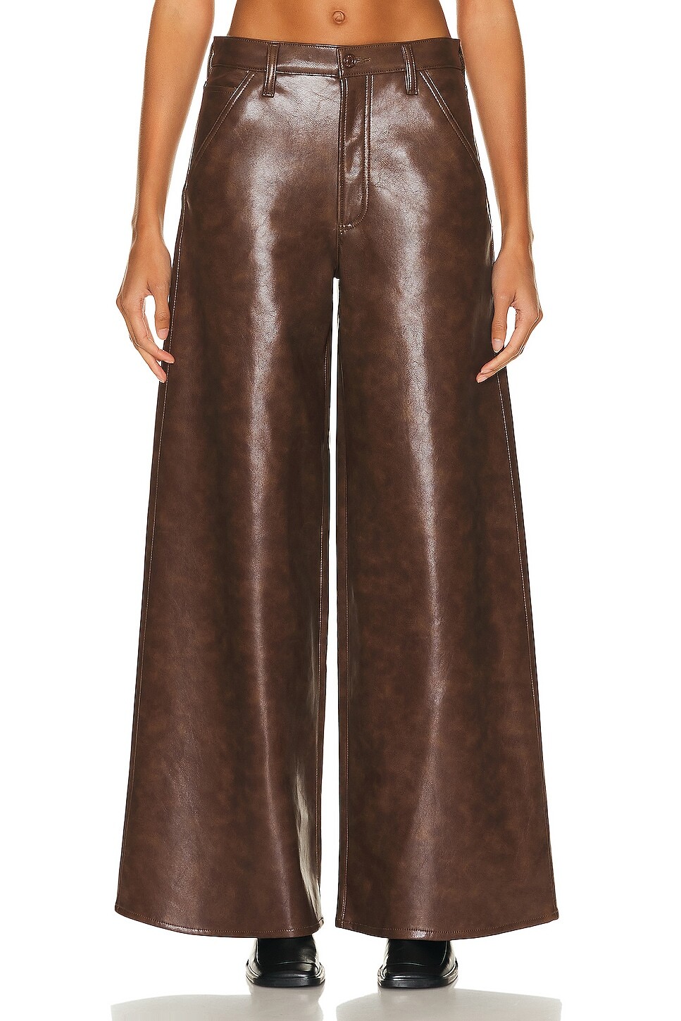 

Брюки Agolde Dale Wide Leg Carpenter Trouser, цвет Cola