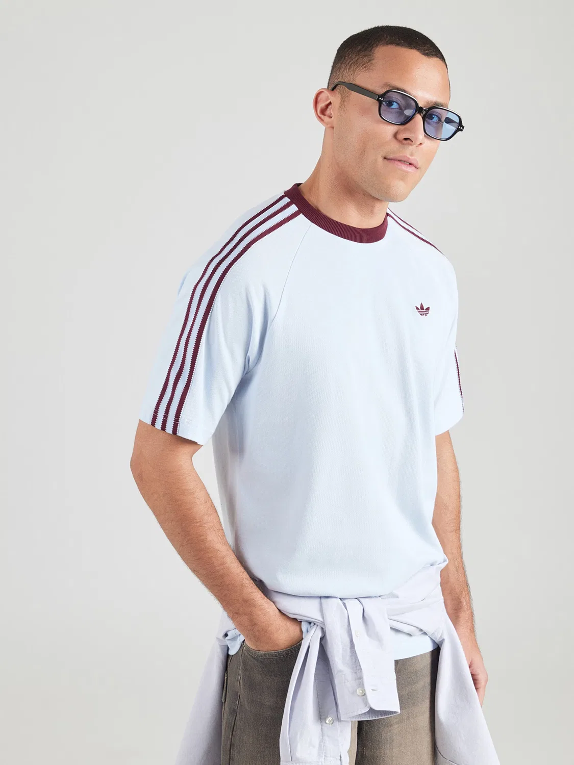 Футболка Adidas Originals BRITCORE светло-голубого цвета — фото 3