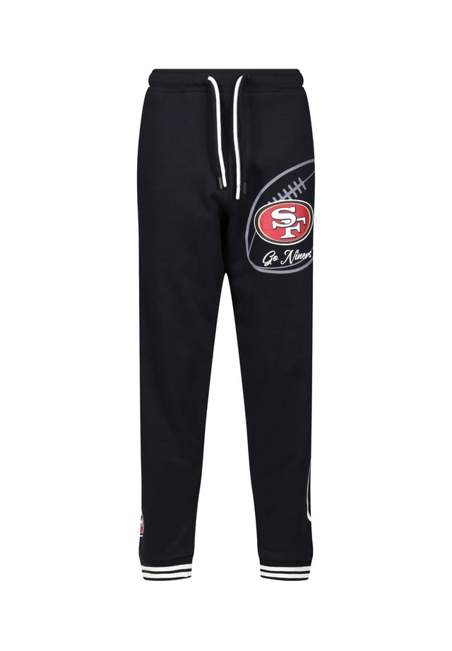 

Спортивные штаны NFL 49ers Go Niner с полосатыми манжетами Re:Covered, черный