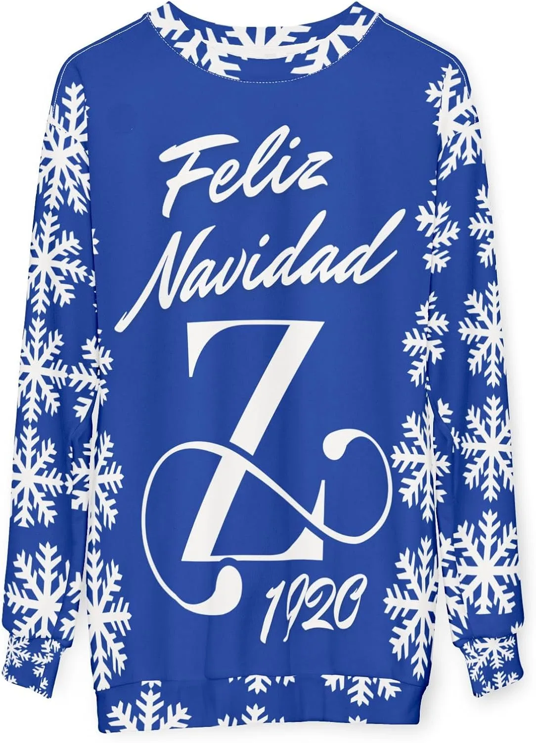 GENERIC Свитер Feliz Navidad 19120 Royal Blue and White Zeta Inspired — фото 4