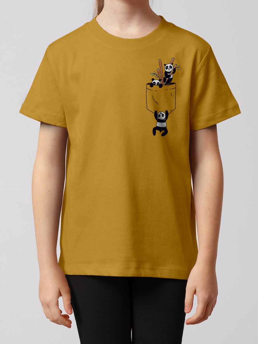Рубашка watabout.kids Pocket Pandas, желтый — фото 3