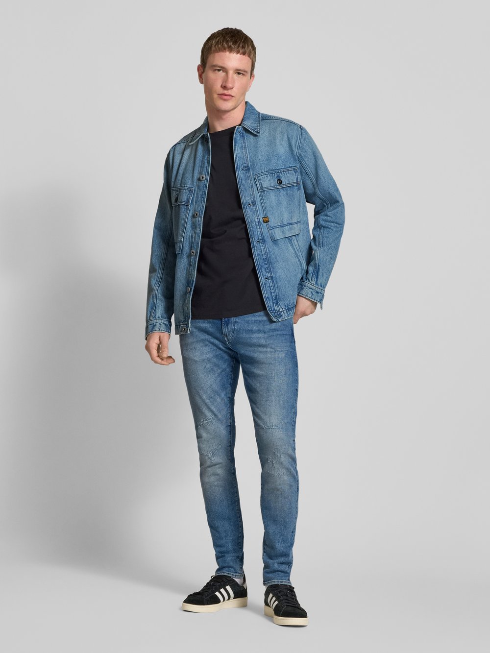 

Джинсы скинни с карманами G-Star Raw, светло-голубой
