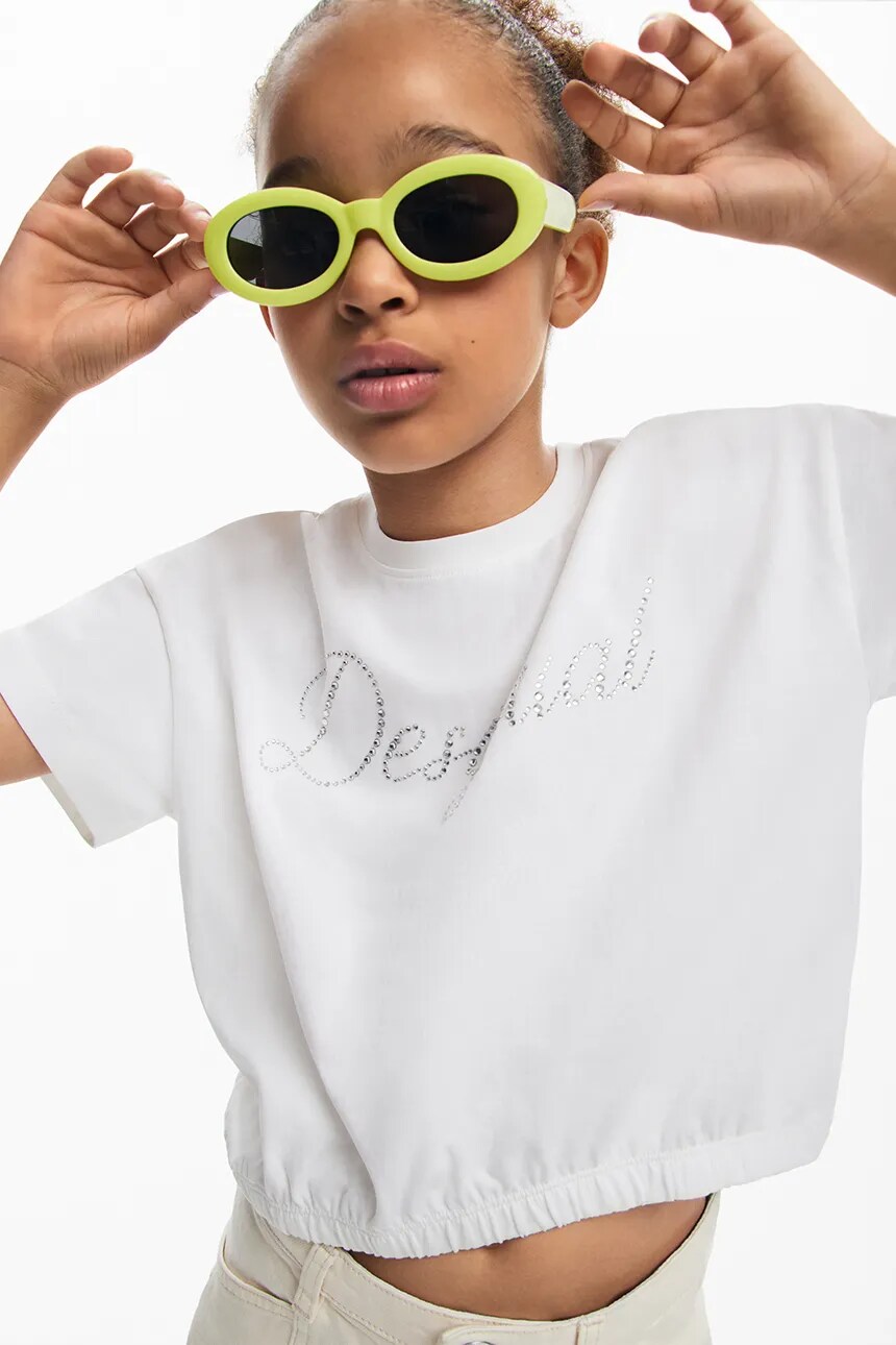 

Футболка из хлопка для детей Desigual, белый