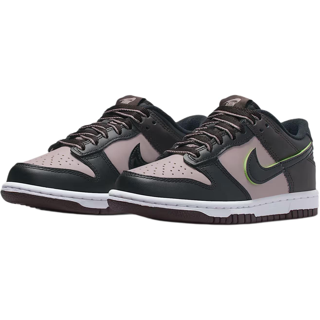 Nike Кроссовки Dunk Low top Kids' Skateboarding Shoes Black/White/Pink Unisex — фото 3