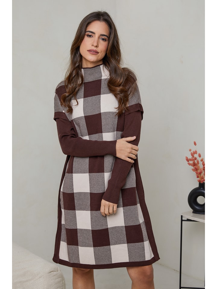 

Платье до колена Soft Cashmere, цвет braun/creme