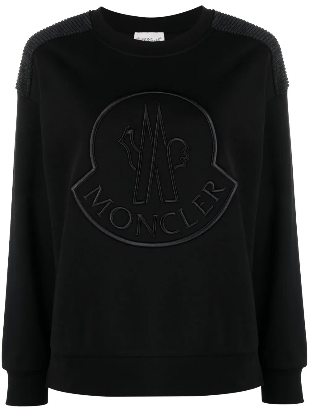 

Толстовка с вышитым логотипом MONCLER, черный