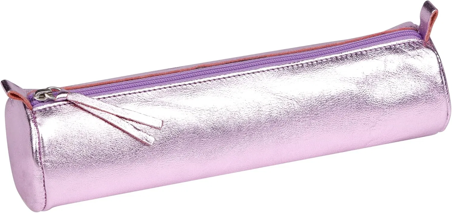 Круглый пенал Miror из овечьей кожи от Clairefontaine, розовый Clairefontaine, Miror Pink
