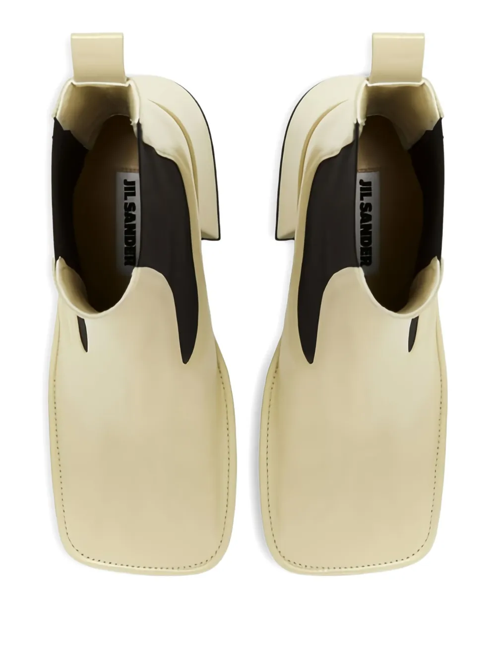 Сапоги с квадратным носком и блочным каблуком JIL SANDER, нейтральный — фото 4