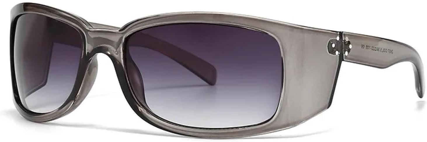 

Солнцезащитные очки в крупной оправе неправильной формы для женщин и мужчин, роскошные винтажные панк-очки, популярные для путешествий, ретро, ​​с защитой от УФ-излучения UV400 TYUVIVO, Gray Gray