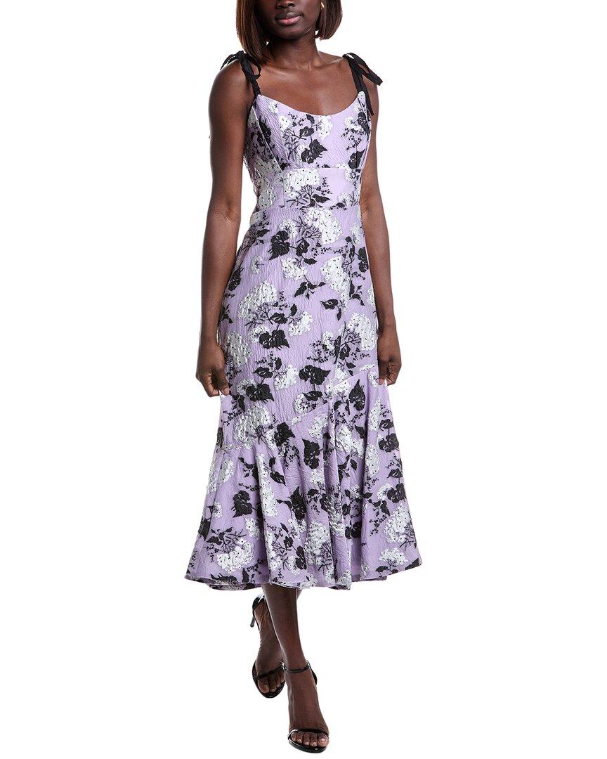 

ML Monique Lhuillier Жаккардовое миди-платье, фиолетовый