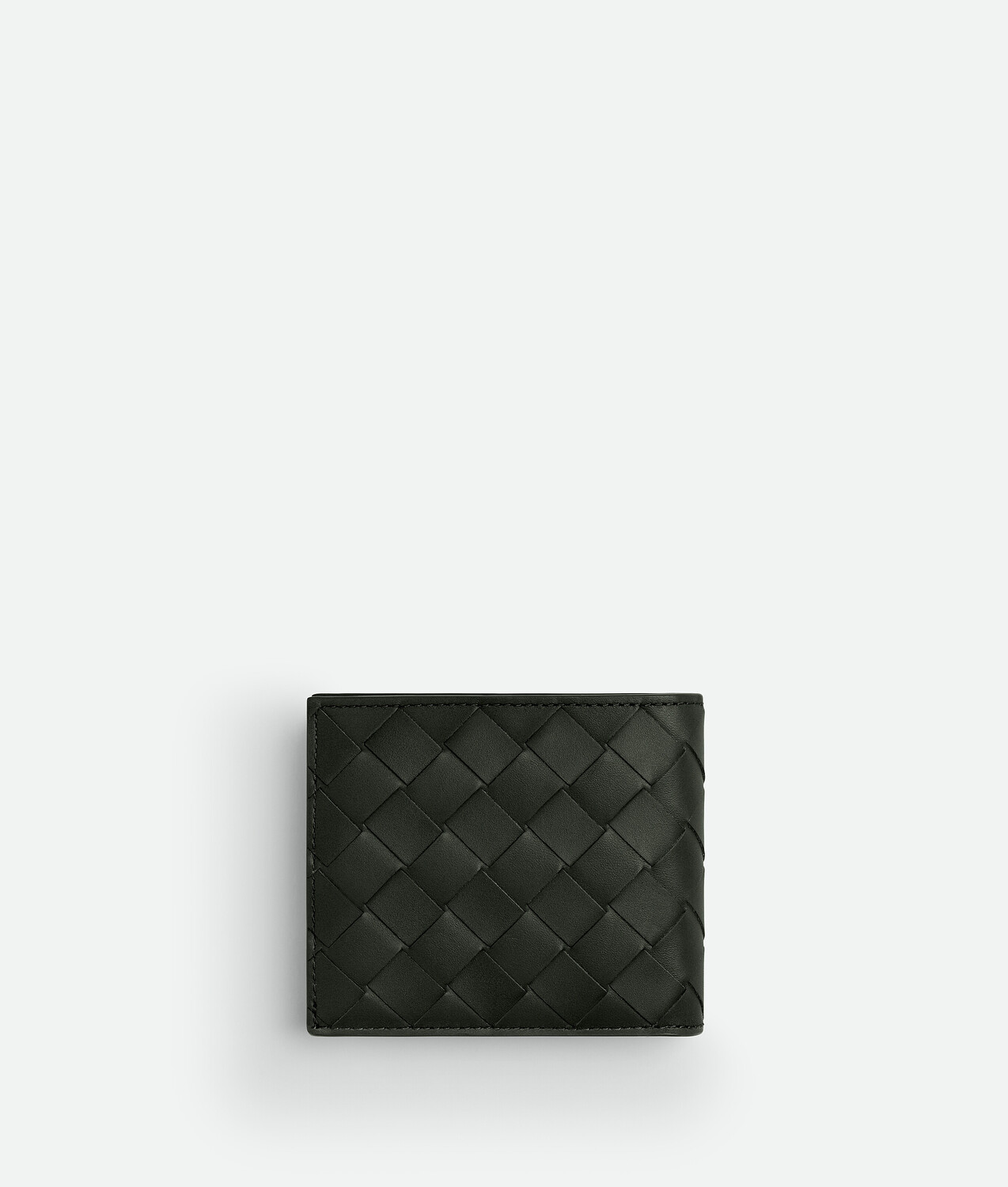 Intrecciato bi-fold wallet with coin purse BOTTEGA VENETA, темно-зеленый — фото 3