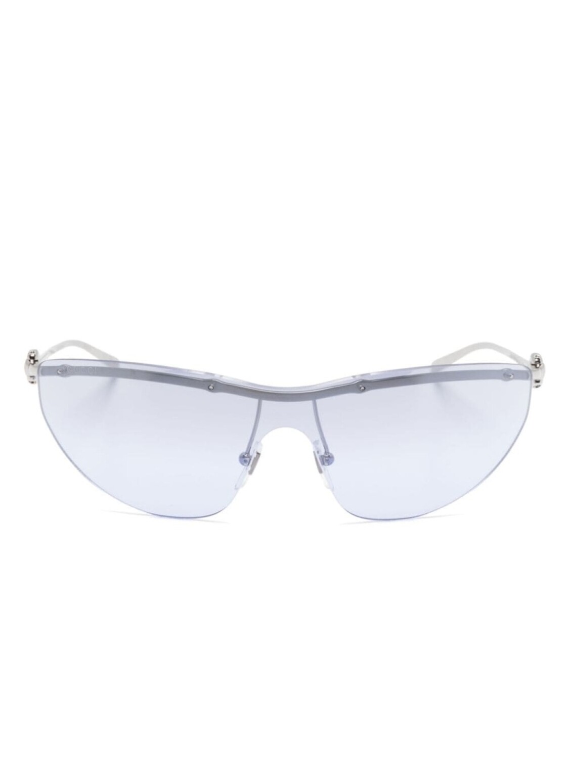 

Gucci Eyewear солнцезащитные очки-маска, серебристый