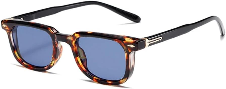 

Модные квадратные женские солнцезащитные очки в винтажном стиле для мужчин, защита от ультрафиолета UV400, трендовые солнцезащитные очки, леопардовый черный цвет, размер M UOVSAW, Leopard Black