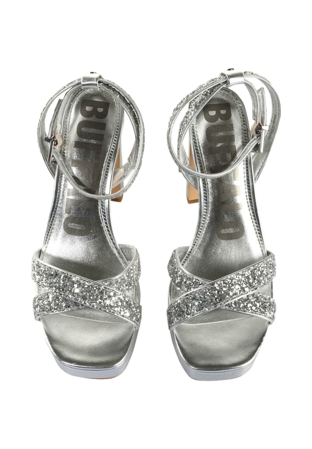 

Босоножки на платформе JUNE GLAM Buffalo, серебристого цвета