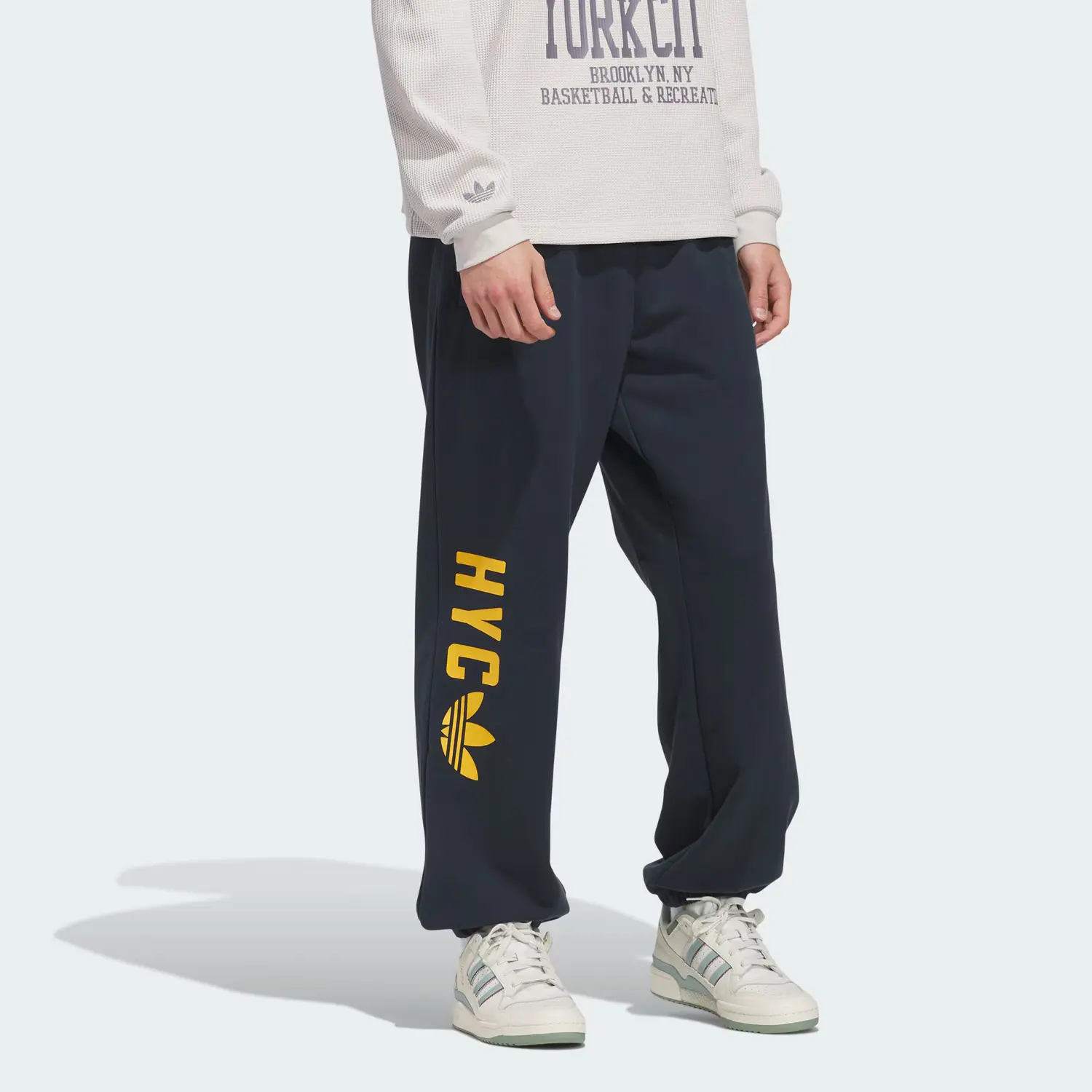 Hoop york city вязаные спортивные штаны unisex Adidas Originals, синий — фото 2