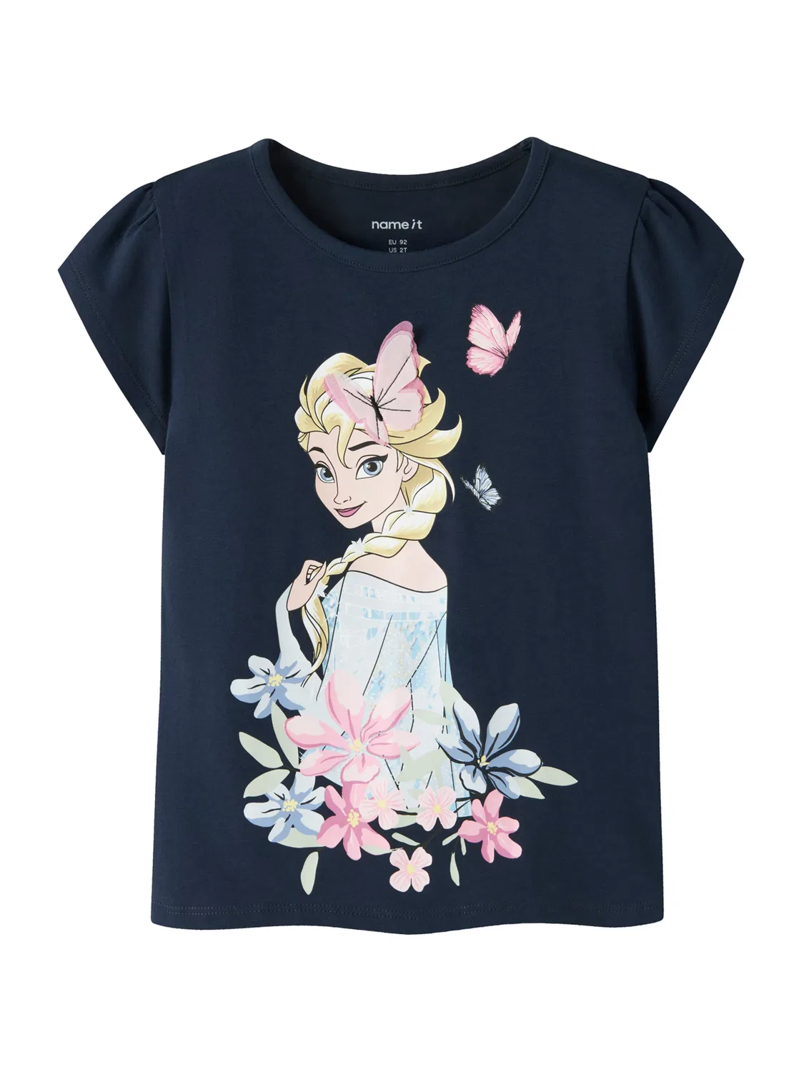 Футболка 'NMFMeri Frozen' Name It, Navy/Light Blue
