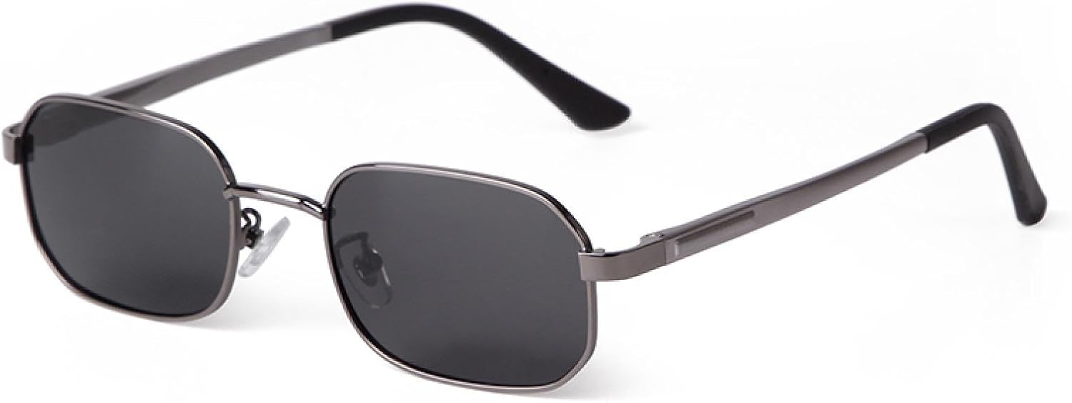 

Ретро узкие поляризованные прямоугольные солнцезащитные очки в стиле 90-х, модные солнцезащитные очки в маленькой оправе с тонировкой, квадратные солнцезащитные очки в стиле хип-хоп WNCKSQ, C3 Gun Grey