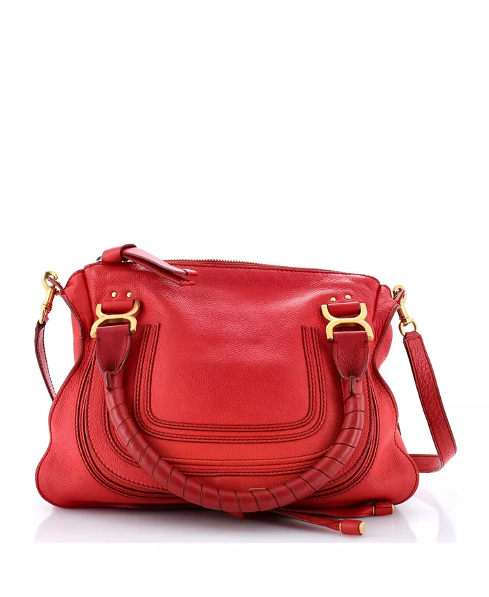 

Кожаная сумка Marcie среднего размера Pre-Owned Chloe, розовый