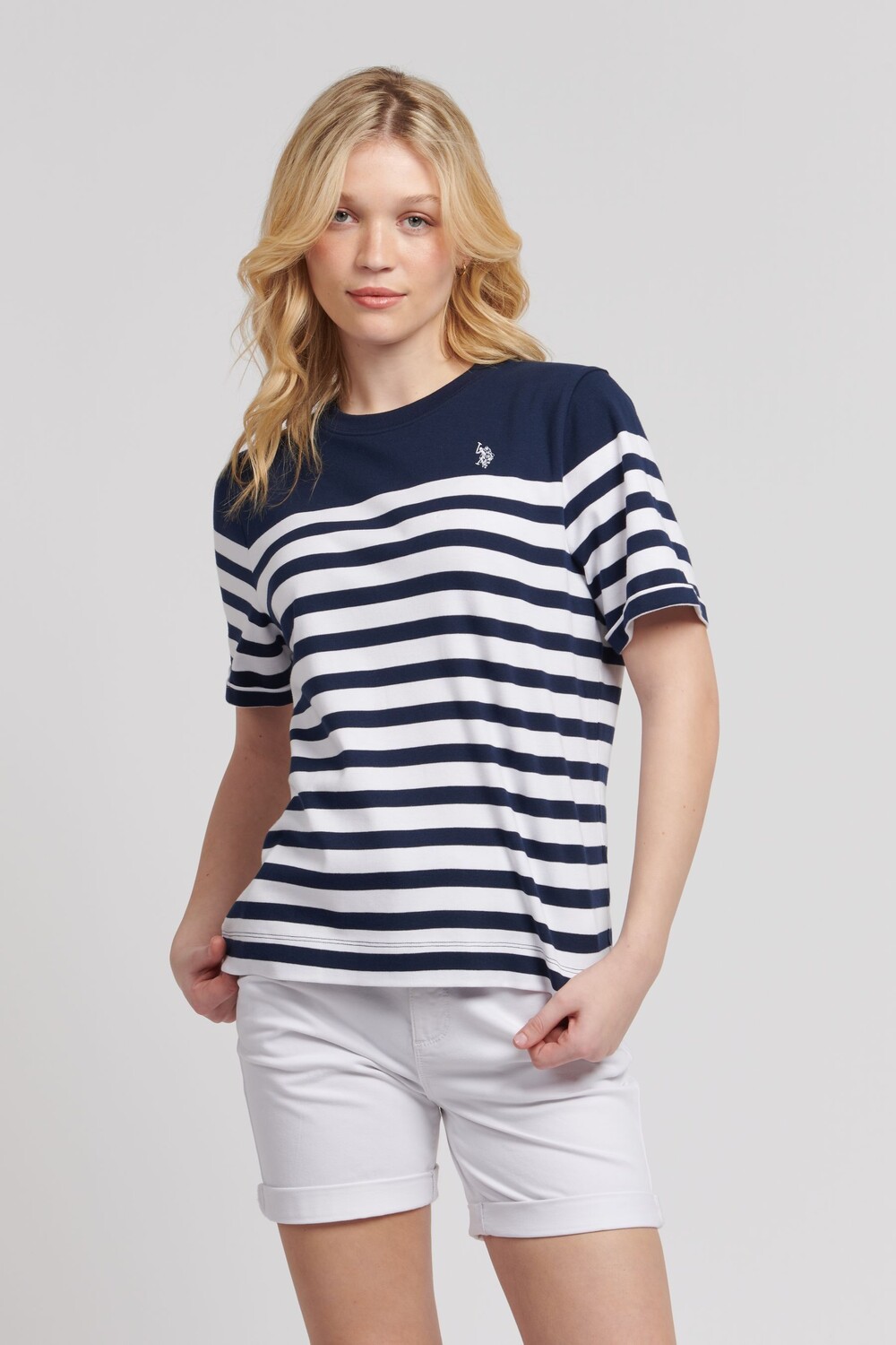 

Женская футболка обычного кроя в полоску U.S. Polo Assn, синий