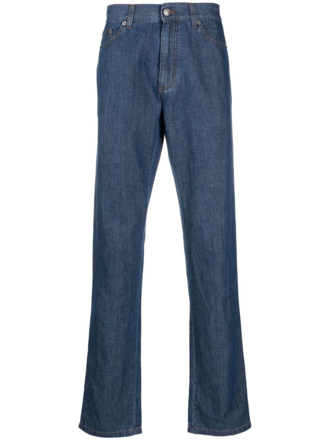 

Zegna прямые джинсы с заниженной талией, синий