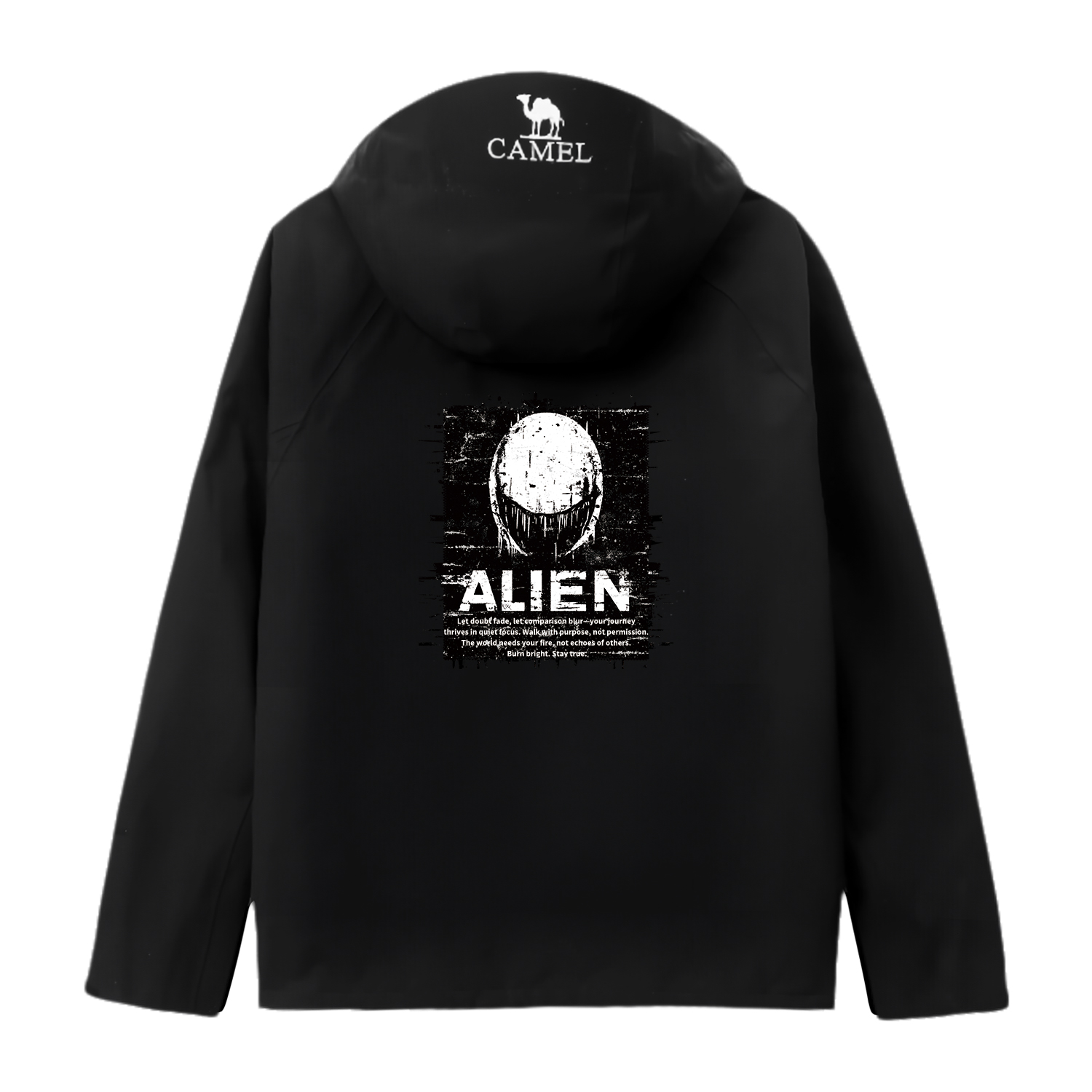 

CAMEL Ветровка All weather Breathable Abrasion Resistant Lightweight Cold Resistant Unisex Black