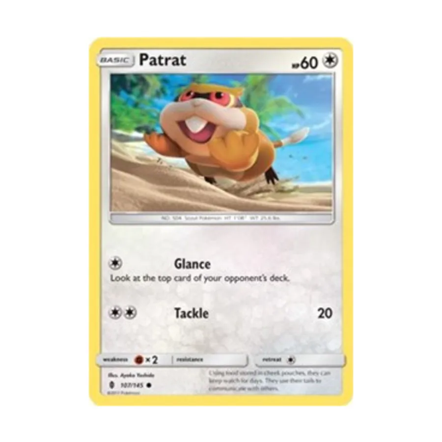 

CCG Патрат (К) #107, Pokemon - Sun & Moon - Guardians Rising - Singles