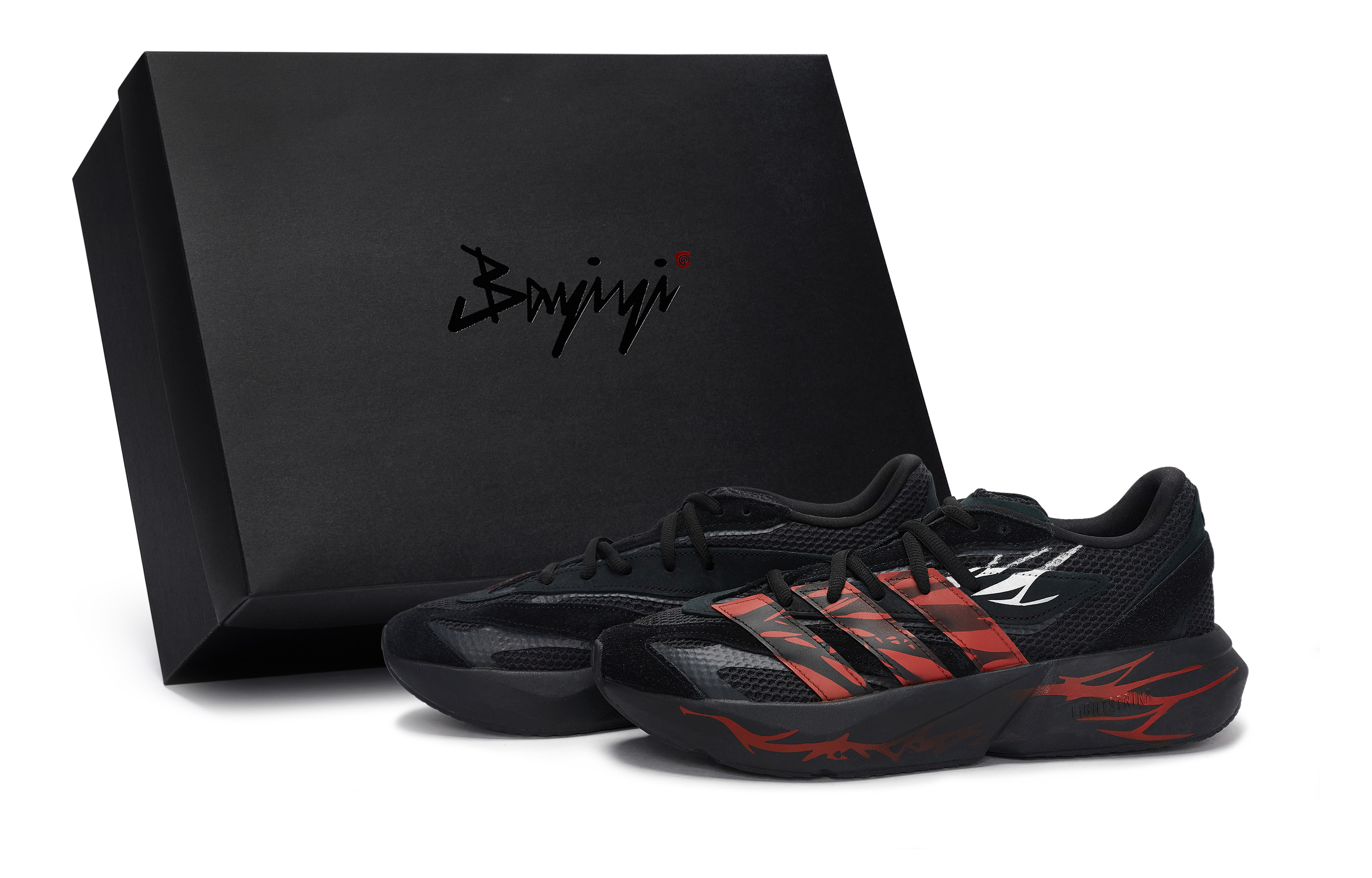

Adidas Кроссовки для бега LIGHTBLAZE с низким верхом, противоскользящие, износостойкие, мужские, черные, красные, белые