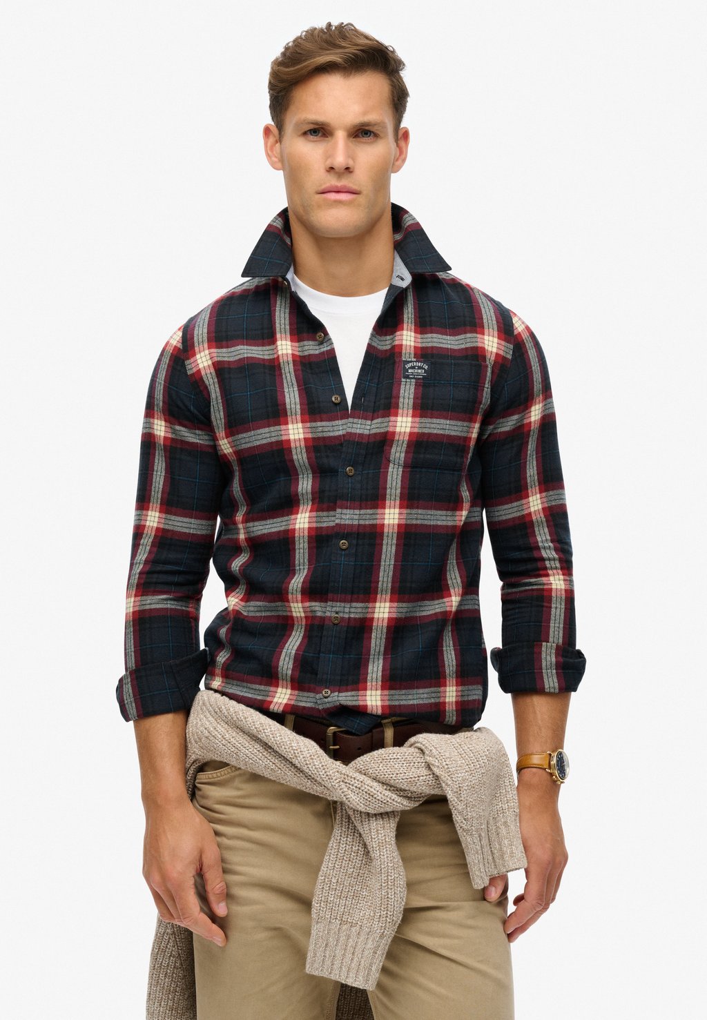 

Рубашка LONG SLEEVE LUMBER Superdry, синий