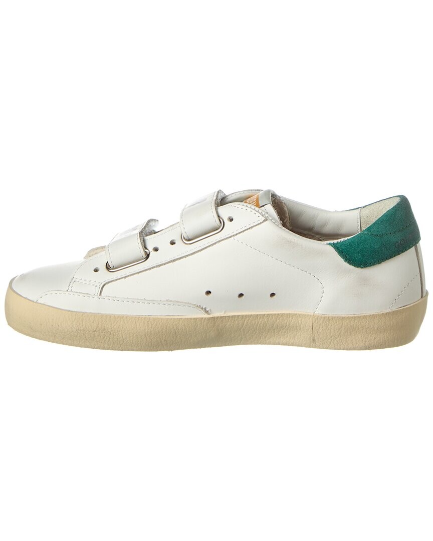 Кроссовки Golden Goose Old School из кожи и замши, белый — фото 4