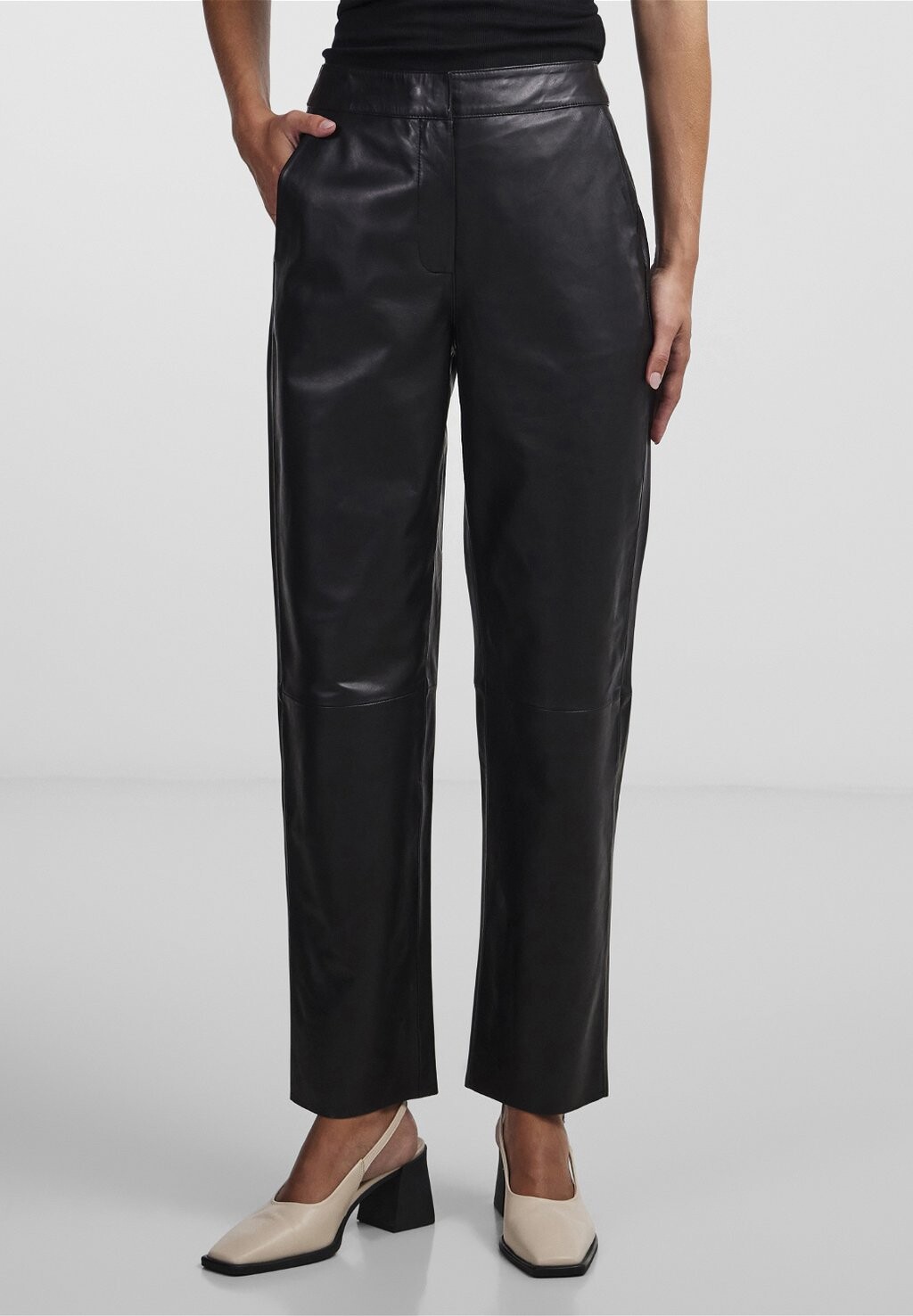 

Кожаные брюки Yasline Pant YAS, черный