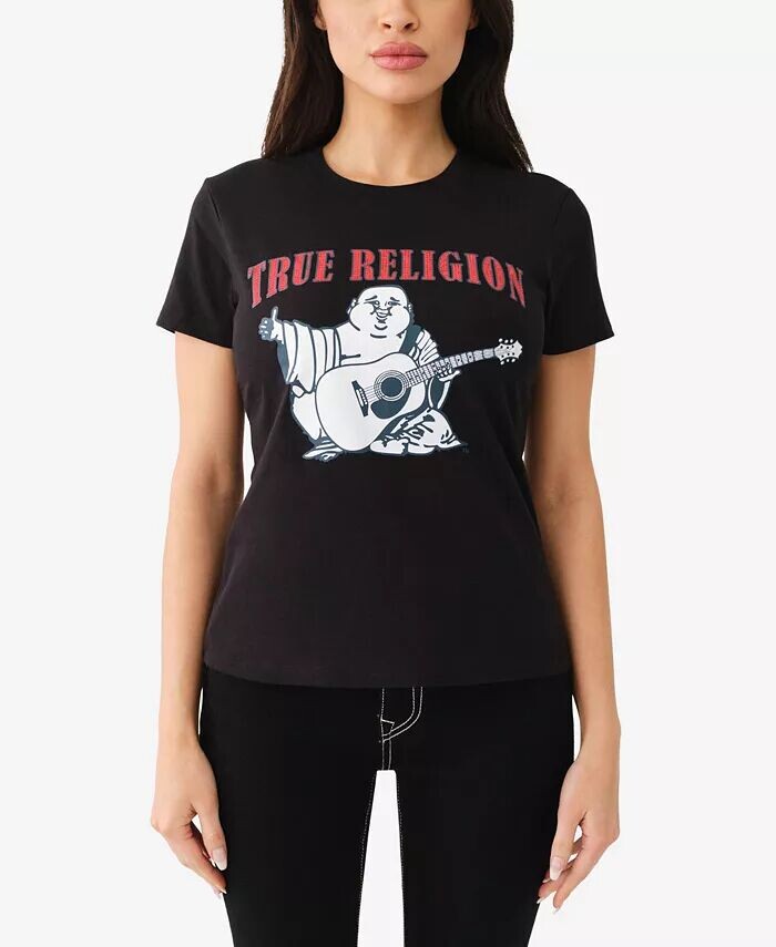 

Женская узкая футболка с круглым вырезом Buddha True Religion, черный