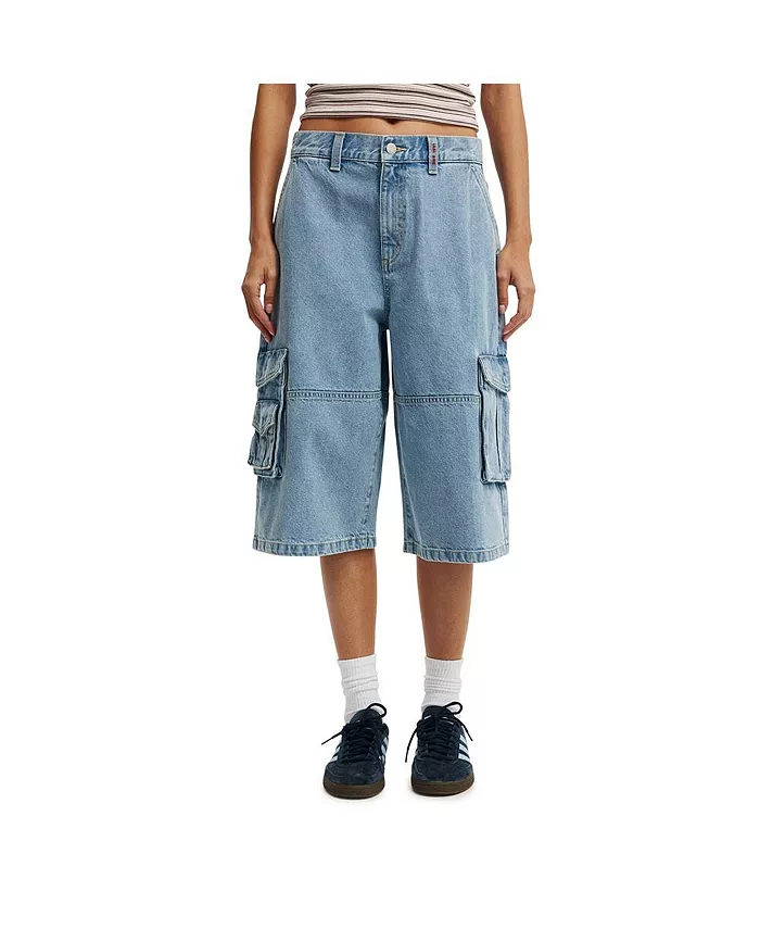 

Женские джинсовые шорты-бермуды 91 Baggy COTTON ON, синий