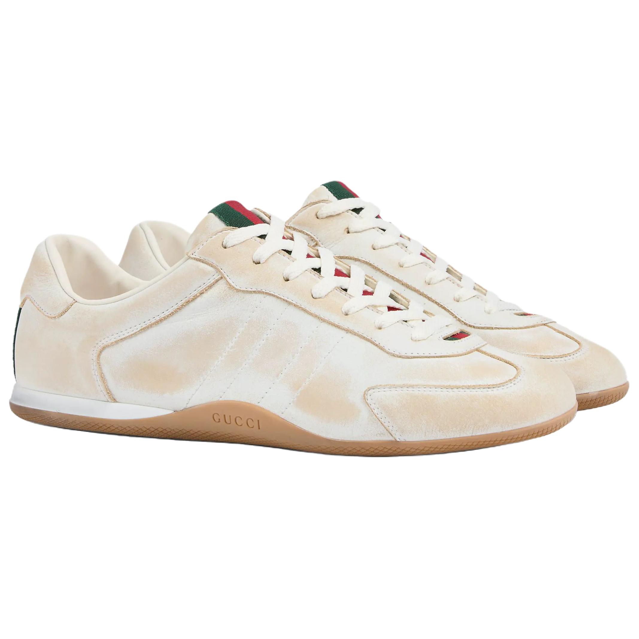 GUCCI Кроссовки Shift Leather Low top Casual, мужские, белые — фото 4