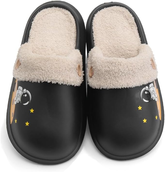 

Мужские и женские хлопковые тапочки Sanjimida, съемные утолщенные хлопковые туфли, легкие плюшевые тапочки, черный