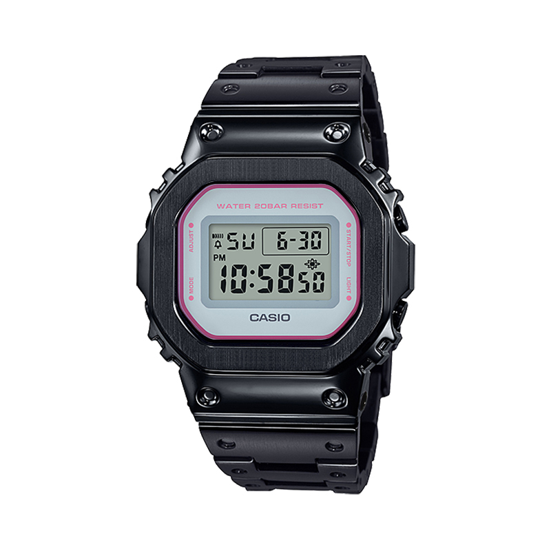 

CASIO Ретрофит серия электронный механизм металлический ремешок часы унисекс серый циферблат