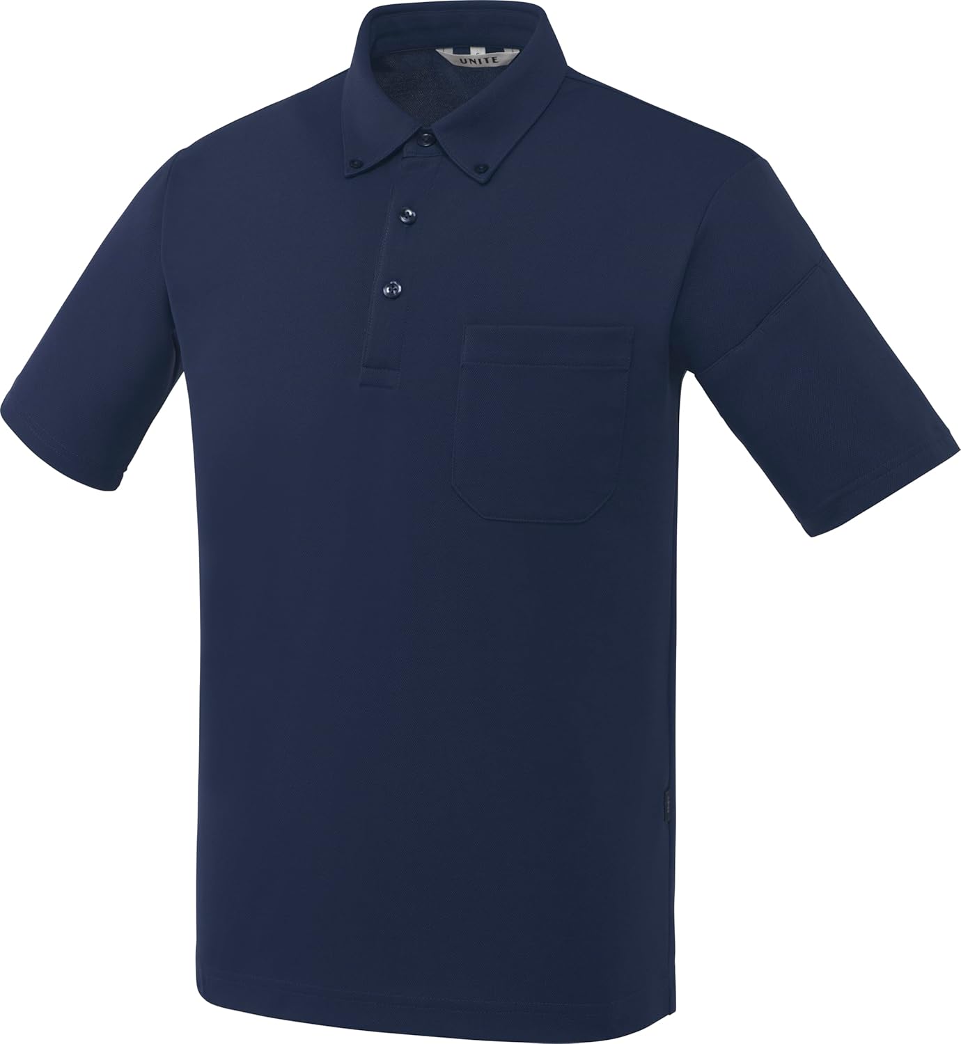

Рубашка-поло Unite, на пуговицах, двойного назначения, влагоотводящая, быстросохнущая, темно-синий