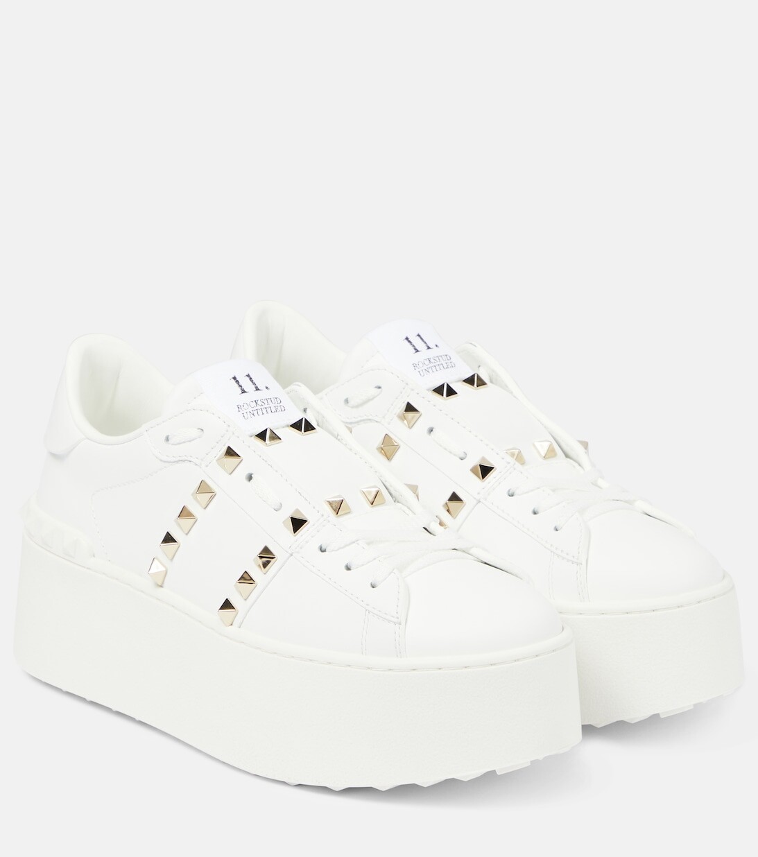 Кроссовки Rockstud на платформе Valentino Garavani, белый