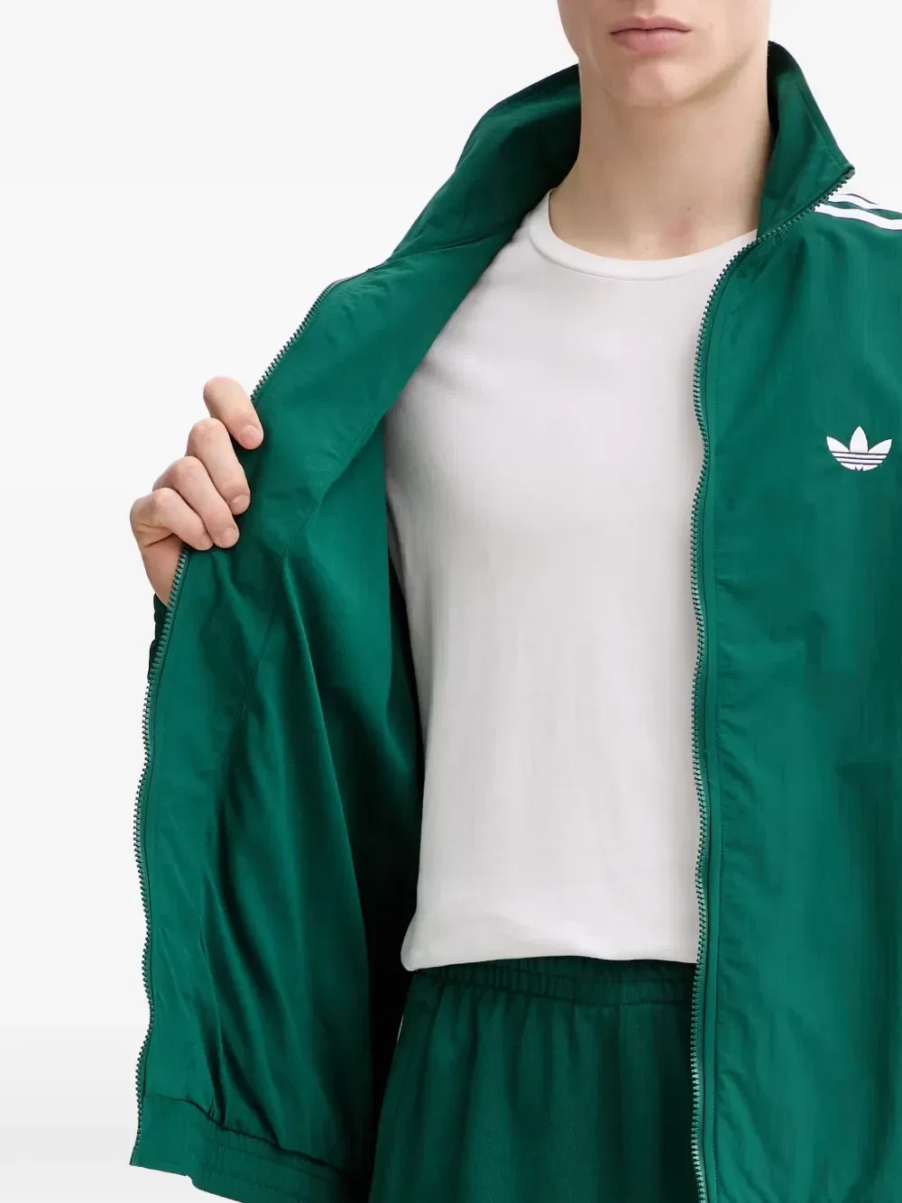Куртка Firebird с вышитым логотипом Adidas, зеленый — фото 4