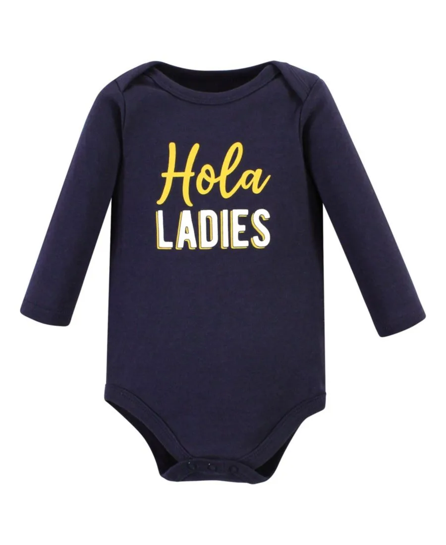 Коллекция из пяти хлопковых боди с длинными рукавами Hudson Baby, Hola Ladies 5-Pack — фото 2