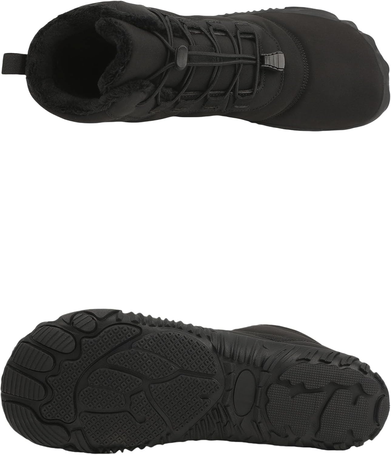 

Снежные ботинки Mmoneyake для женщин и мужчин, водонепроницаемые, с меховой подкладкой, теплые, на шнуровке, без шнуровки, для прогулок на открытом воздухе, зимние кроссовки, модные короткие ботинки для походов и работы, черный