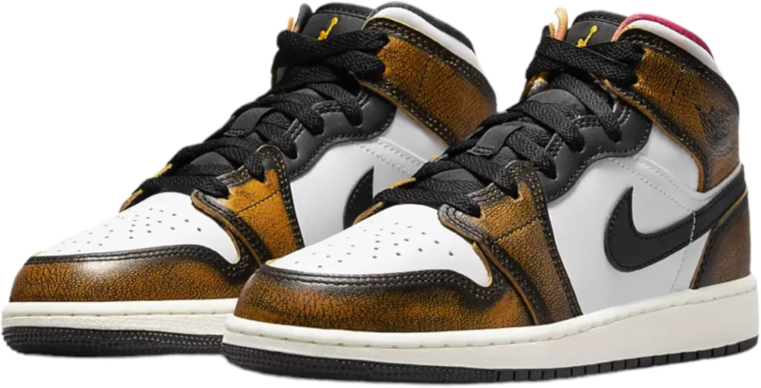 

Мужские баскетбольные кроссовки Nike Air Jordan 1 Mid, черно-белый