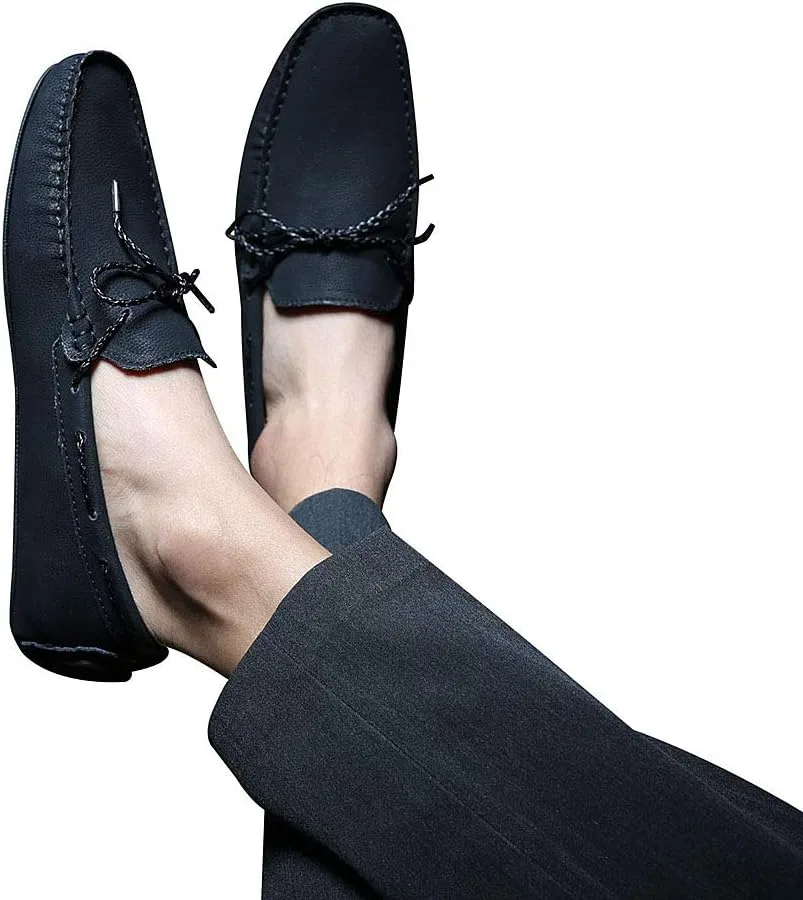 Мужские мокасины ANUFER из искусственной кожи, модель Penny Loafers, черный — фото 2