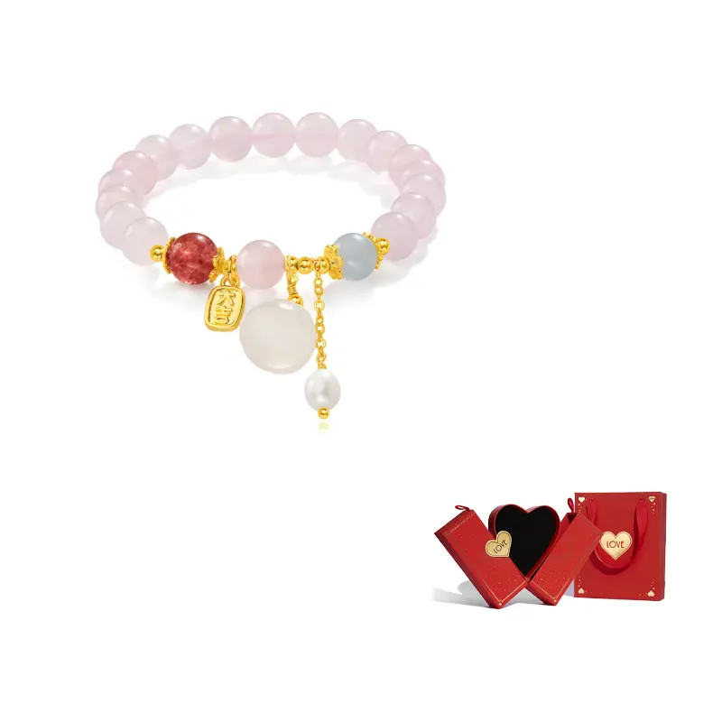 

Кристальные браслеты для женщин AGOVSKI, good fortune lotus розовый crystal bracelet