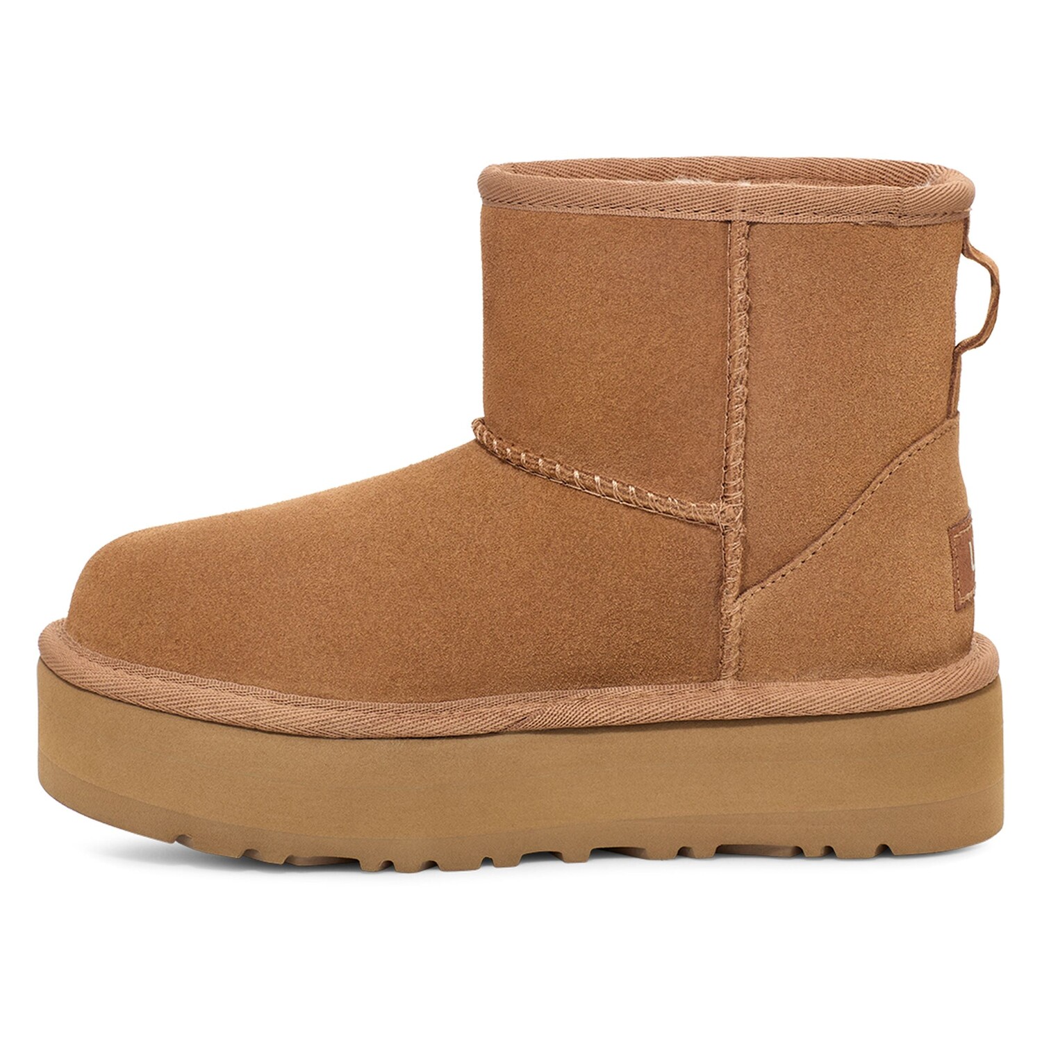 

Бежевые классические мини-ботинки на платформе UGG, бежевый