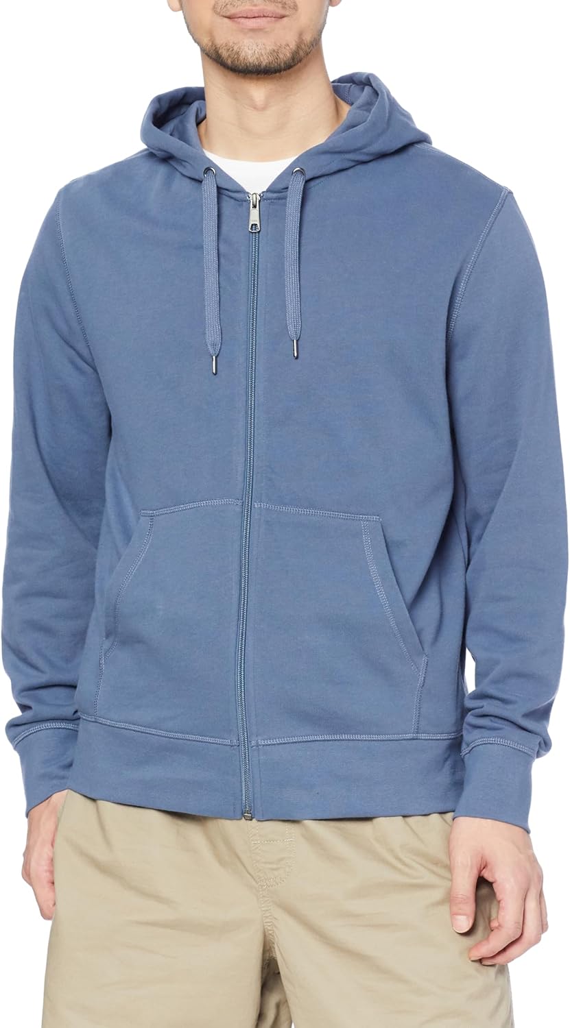 

Худи на молнии Amazon Essentials, легкая, из французского трикотажа, свободного кроя, мужская, фиолетовый