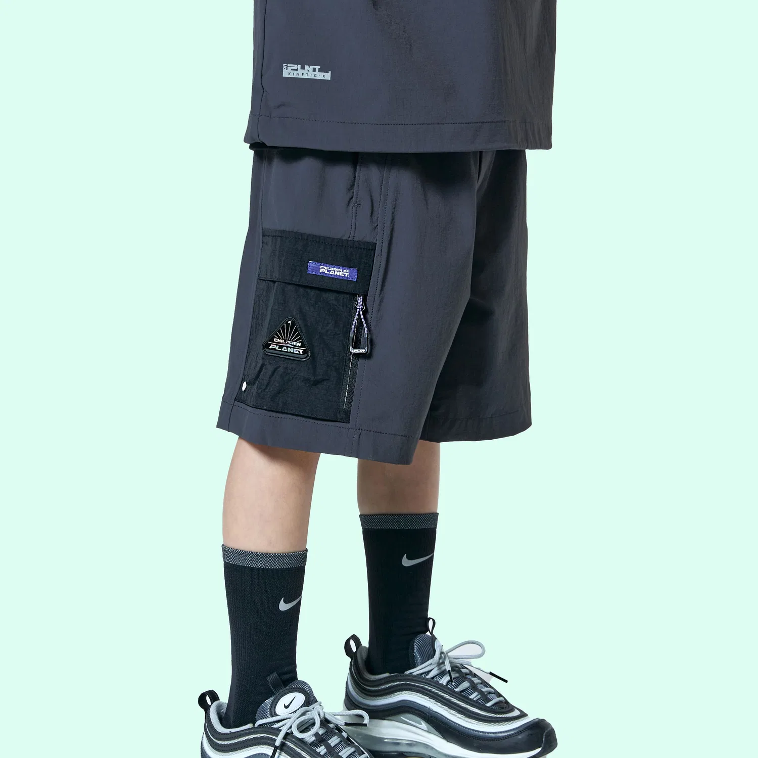 Детские чёрные активные шорты Zeta Active Uniform от Children Of Planet
